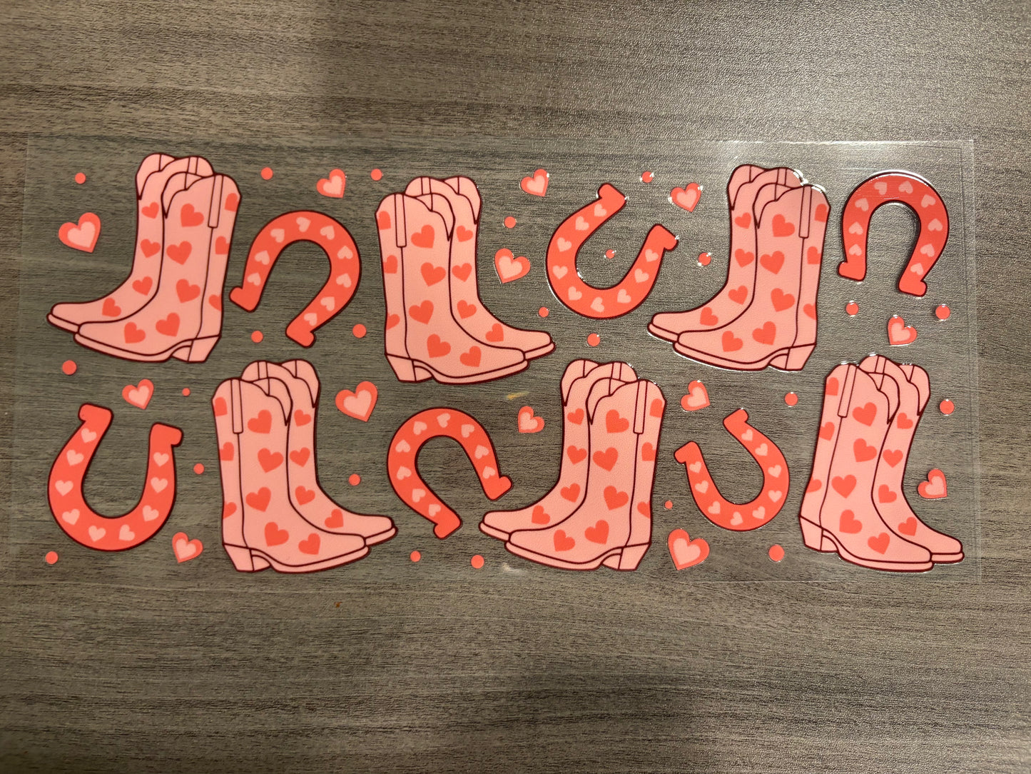 PINK HEART BOOT COWGIRL DECAL