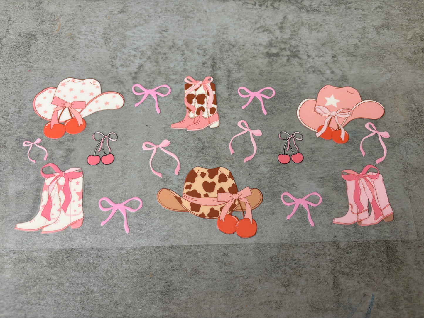 CHERRY COWGIRL BOOTS & HAT DECAL