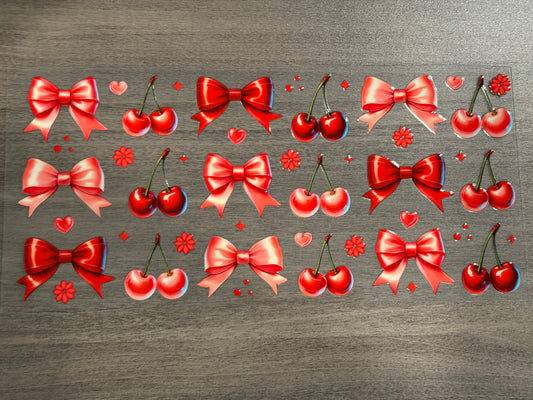 CHERRY AND BOW DECAL