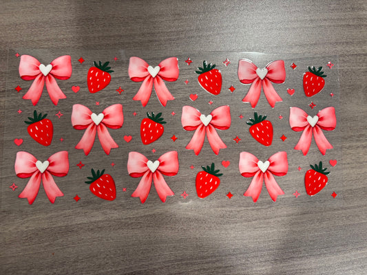 STRAWBERRY & BOWS DECAL