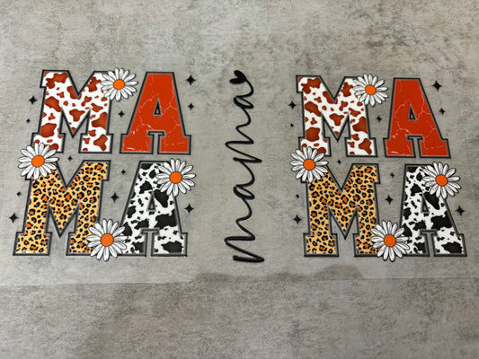 MAMA CHEETAH & COW PRINT DECAL